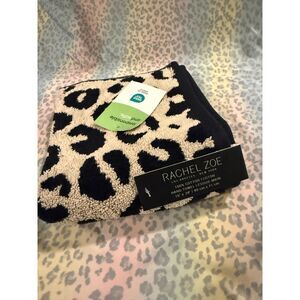 Rachel Zoe Leopard Print Hand Towel 100% Cotton 16x28 reversable NWT